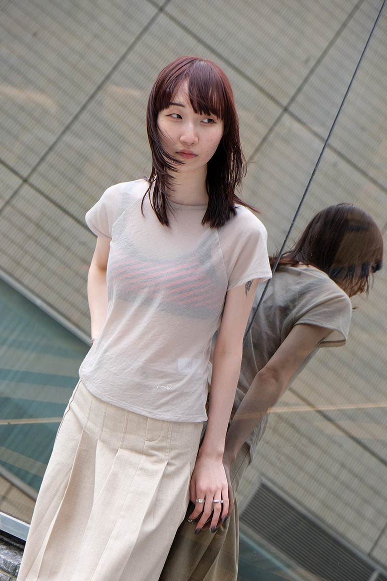 OMU T-SHIRT / BEIGE