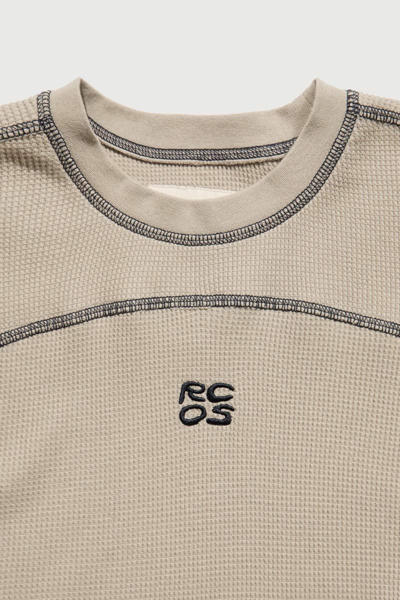 PANELED THERMAL LONG SLEEVE / SAND