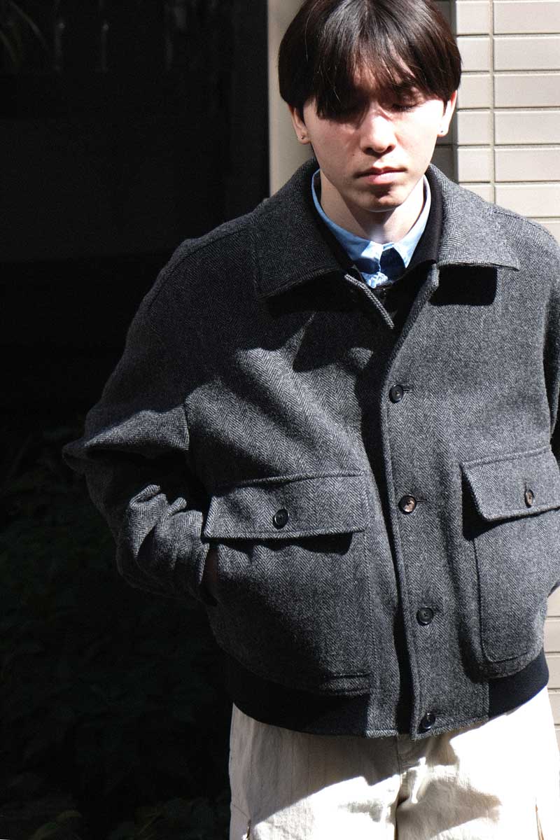 FLIGHT JACKET TWEED  HERRINGBONE / HERRINGBONE [神戸店]