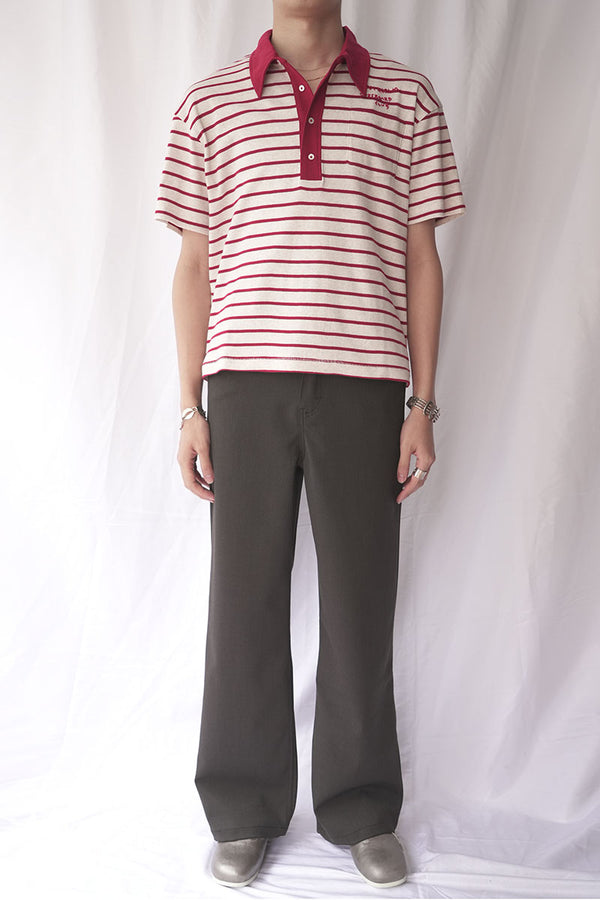POCKET POLO / RED STRIPE