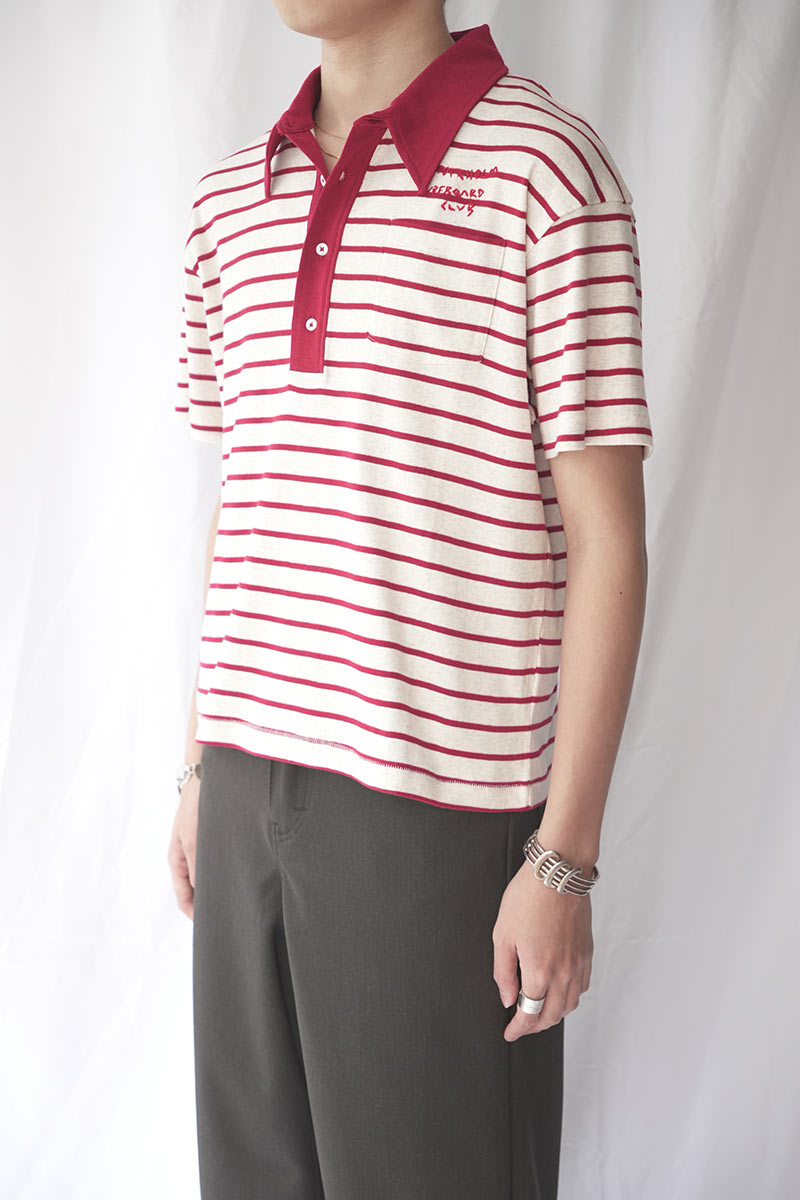 POCKET POLO / RED STRIPE