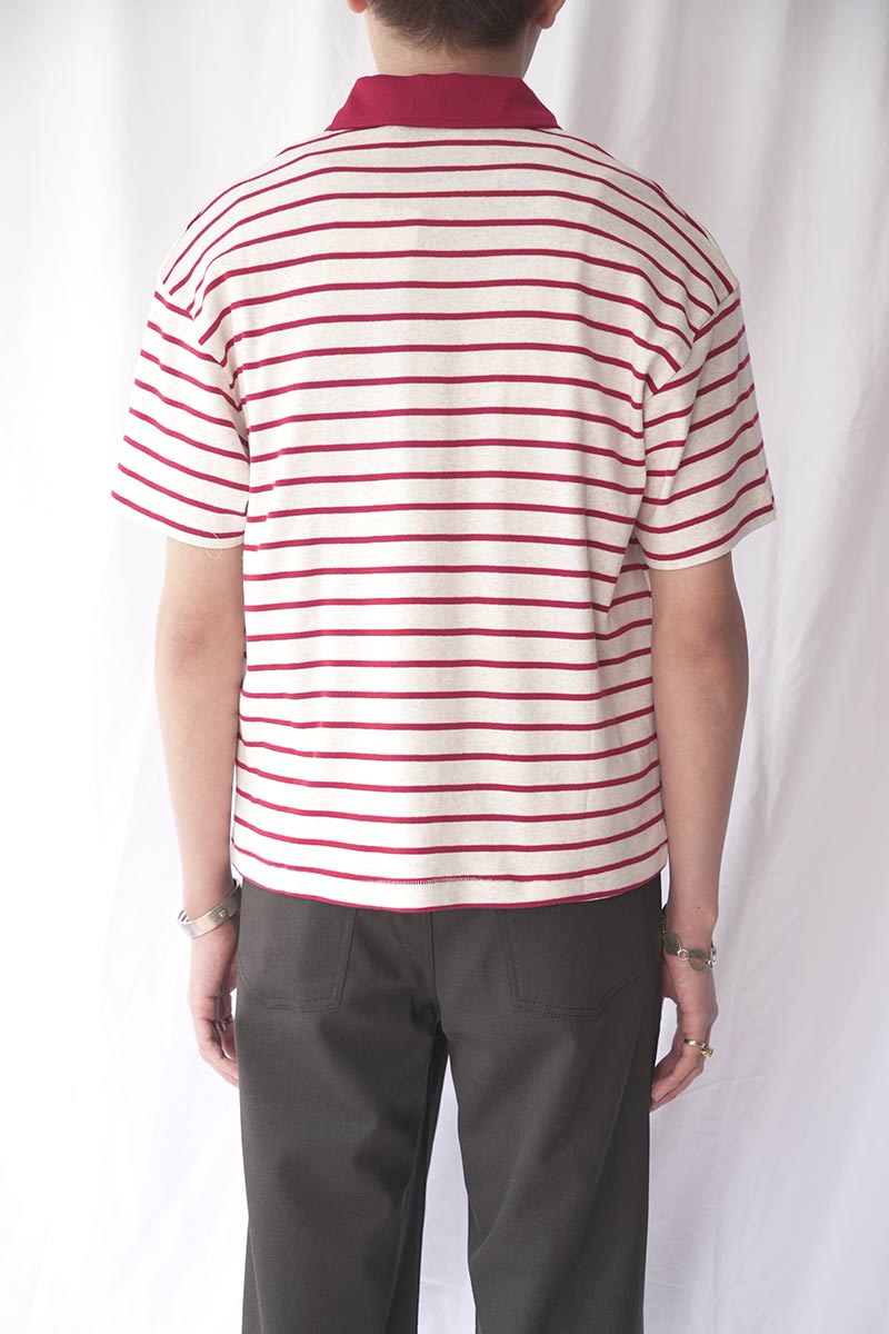 POCKET POLO / RED STRIPE
