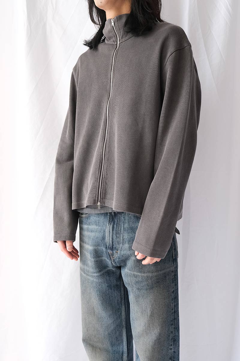 SHRUNKEN FULL-ZIP / WORN GRAPHITE ATHLETIC RIB