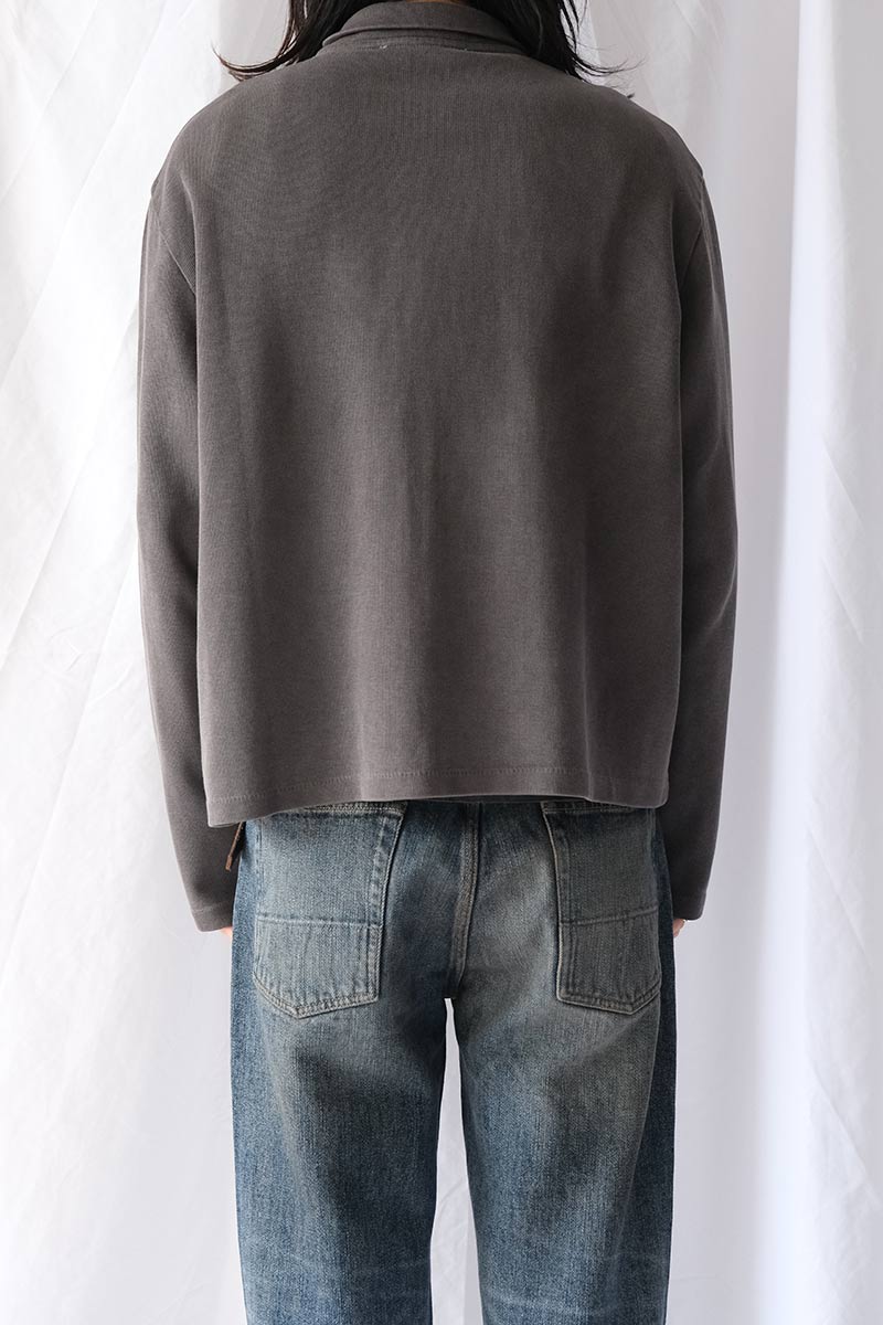 SHRUNKEN FULL-ZIP / WORN GRAPHITE ATHLETIC RIB