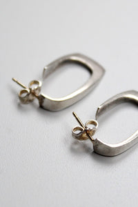 925 SILVER EARRINGS w/14K POSTS / SILVER/GOLD