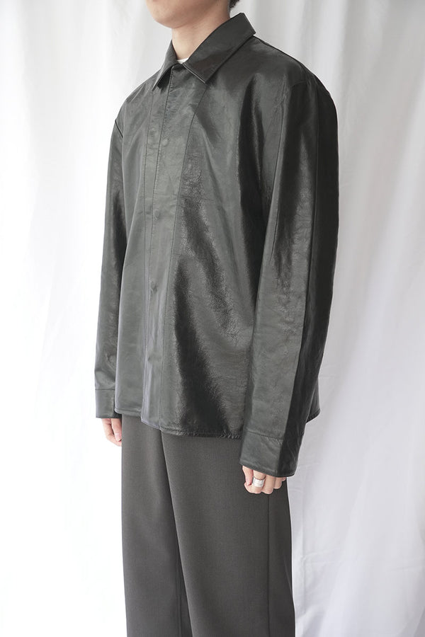 SATURN LEATHER SHIRT / VINTAGE BLACK LETAHER