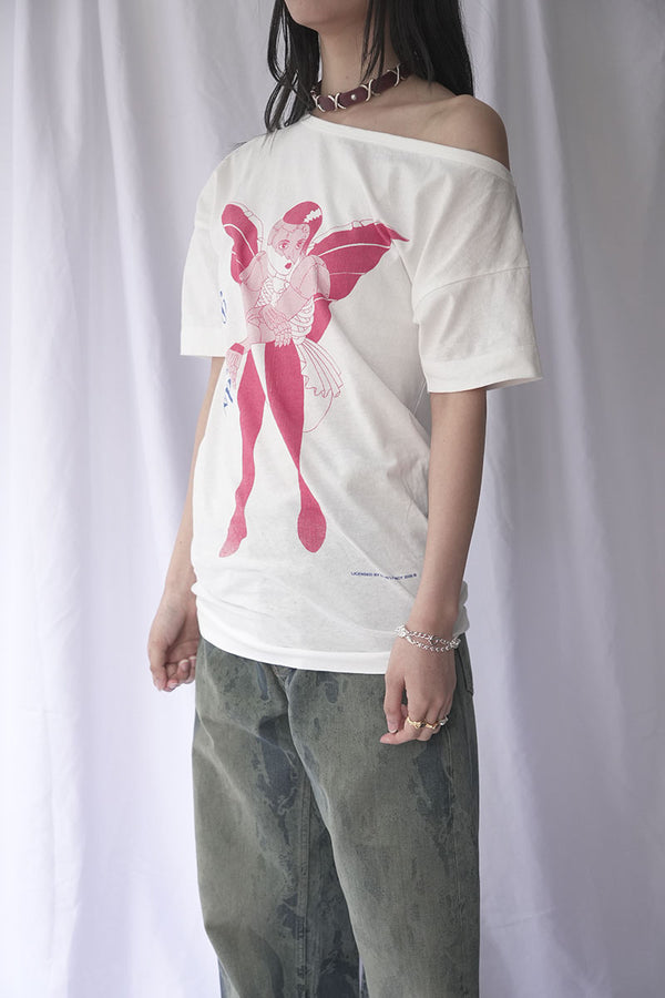SLANT T-SHIRT / CYBERNETIC ANGEL PRINT