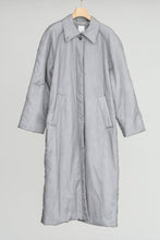 Load image into Gallery viewer, SHEER NYLON PATTED LONG COAT / BLUE GRAY