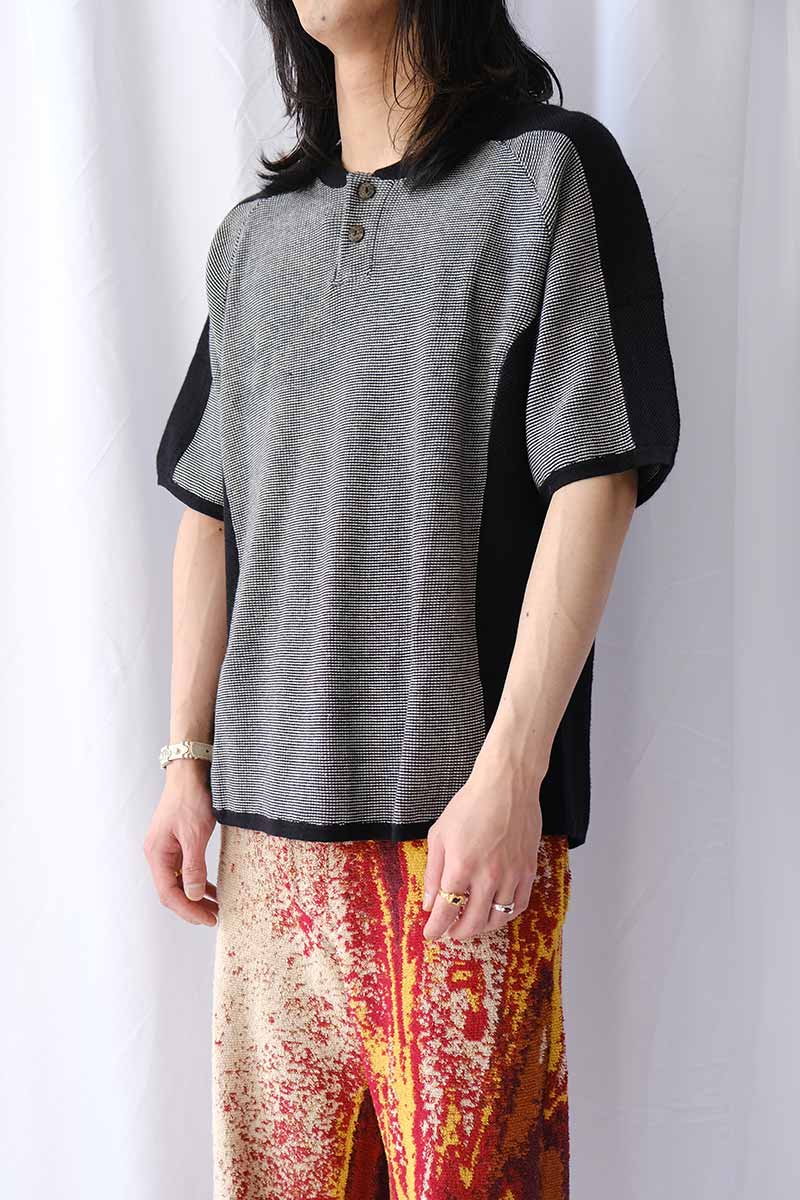 TEXTURED LAYER T-SHIRT / SMOKE GREY