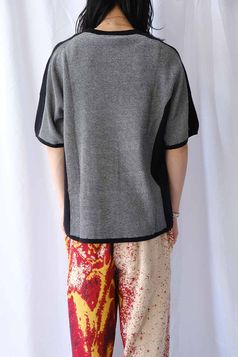 TEXTURED LAYER T-SHIRT / SMOKE GREY