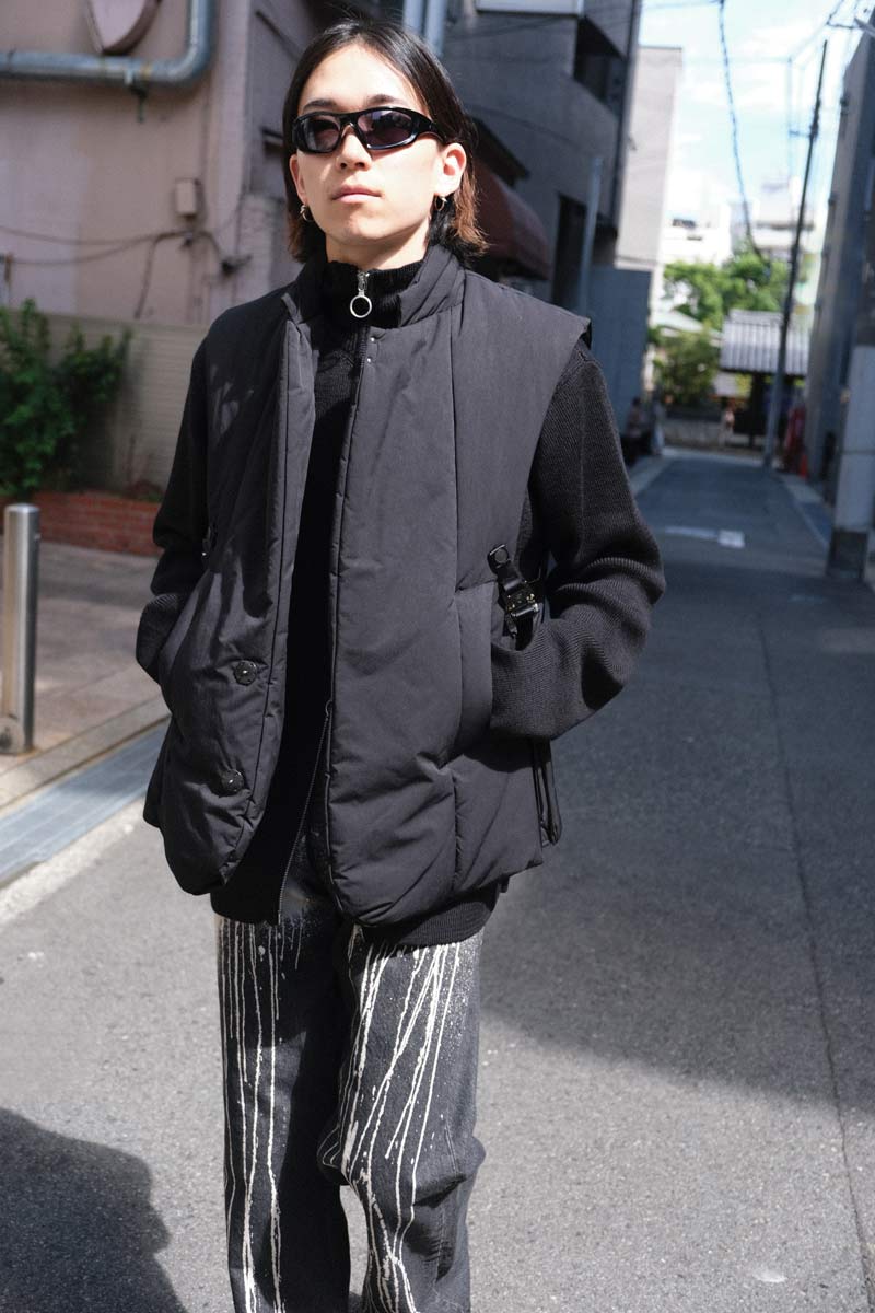 MICROFIBER TWILL PUFFER TAILORED VEST .10 / BLACK