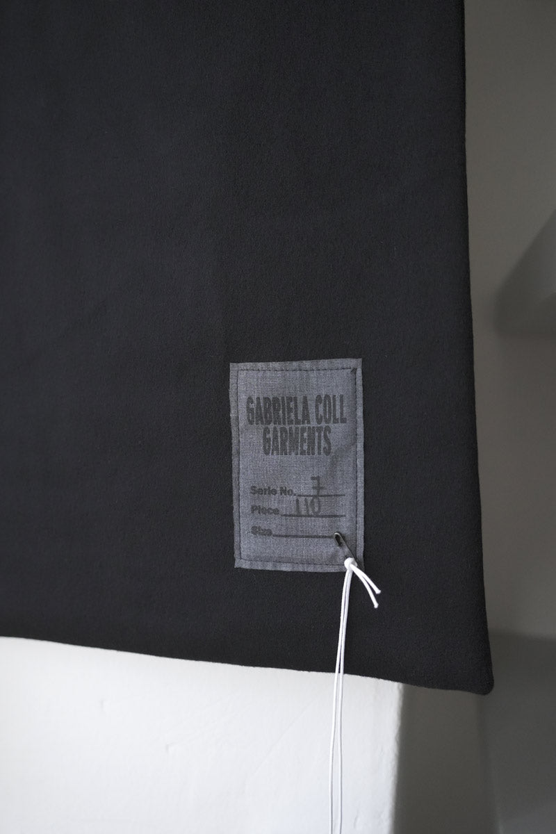 S17 NO.110 HEAVY WOOL PADDED POCKET SCARF / BLACK [金沢店]