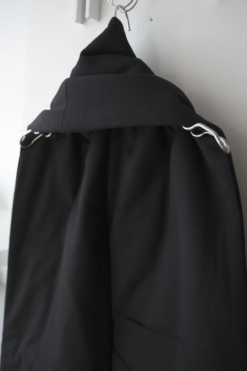 S17 NO.110 HEAVY WOOL PADDED POCKET SCARF / BLACK [金沢店]