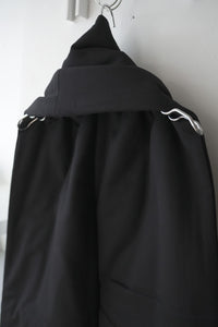 S17 NO.110 HEAVY WOOL PADDED POCKET SCARF / BLACK [金沢店]