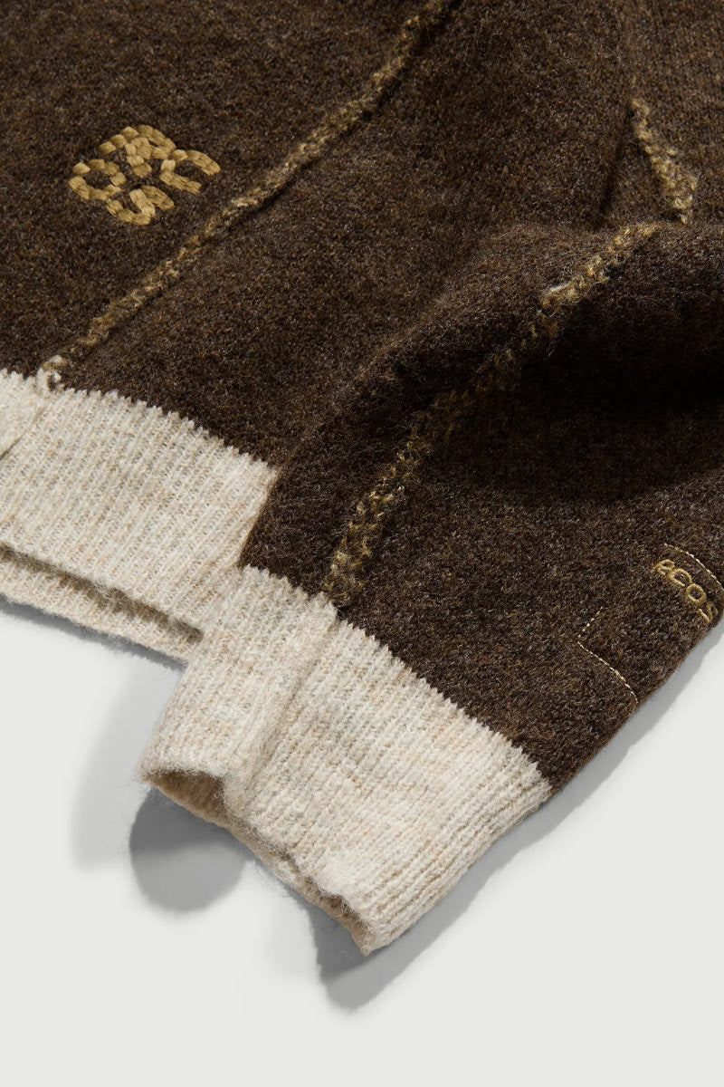 SEQUOIA KNIT SWEATER / BROWN/OCHRE