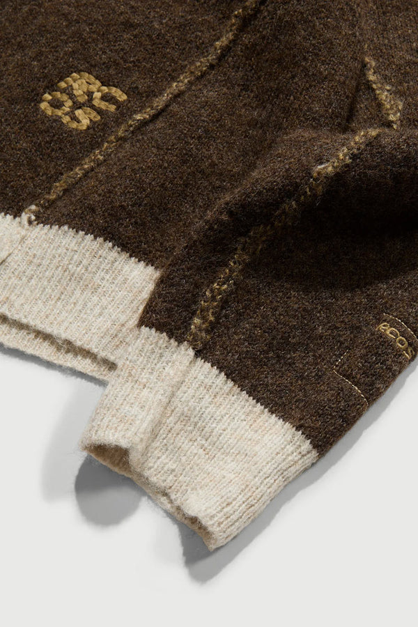 SEQUOIA KNIT SWEATER / BROWN/OCHRE