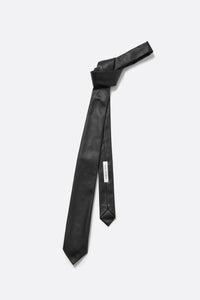 SHEEP LEATHER NARROW TIE .12 / BLACK