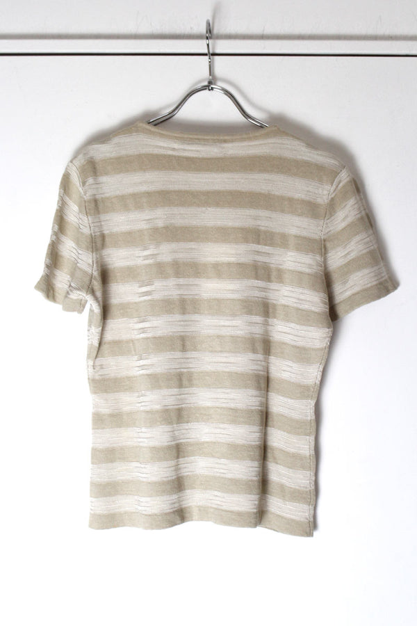 CARLISLE | 90'S LINEN BORDER T-SHIRT [USED]