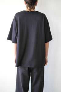 AILE SUPIMA SMOOTH S/S POCKET T-SHIRT / FADE BLACK