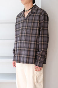 HEUSEN SHIRT / OYSTER CHECK HAIRY FLANNEL