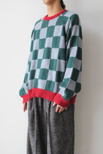 Load image into Gallery viewer, RAG CHECK SWEATER / BLUE,GREEN AND RED