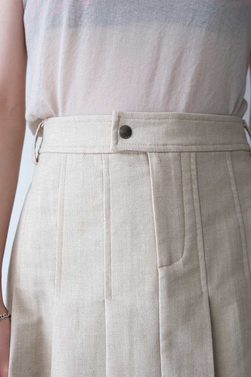 LAI MIDI PLEAT SKIRT / ECRU [20%OFF]
