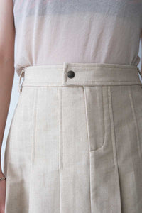 LAI MIDI PLEAT SKIRT / ECRU
