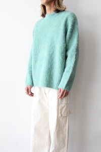 HARU SWEATER / TURQUOISE ALPACA