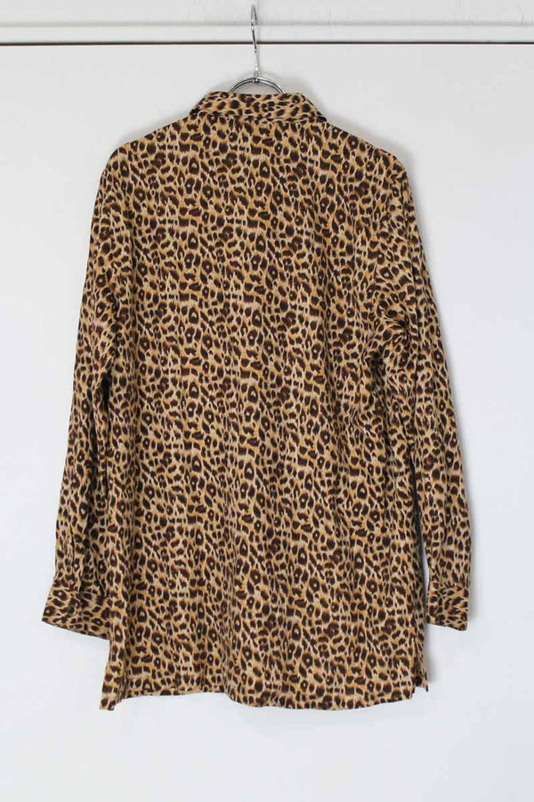 DIANE GILMAN | 90'S L/S LEOPARD SILK SHIRT [USED]