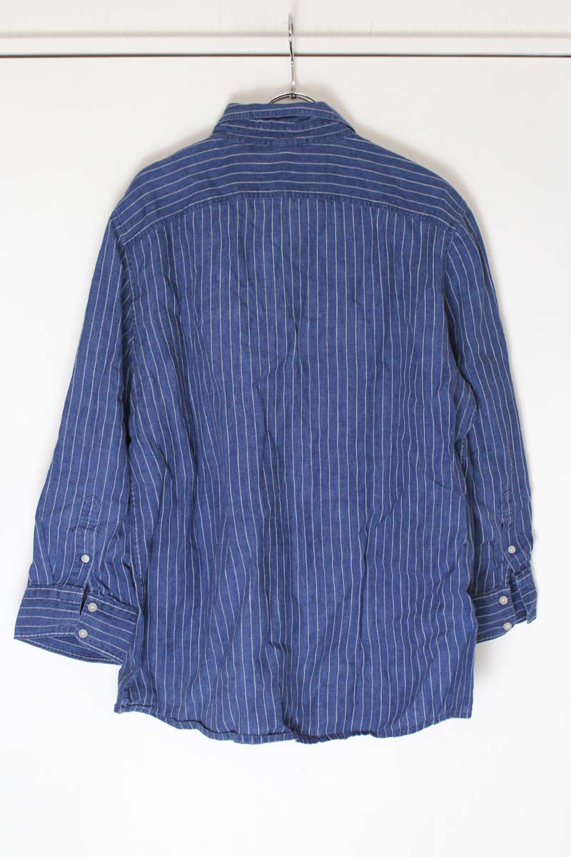 LAUREN RALPH LAUREN | L/S STRIPE LINEN SHIRT [USED]
