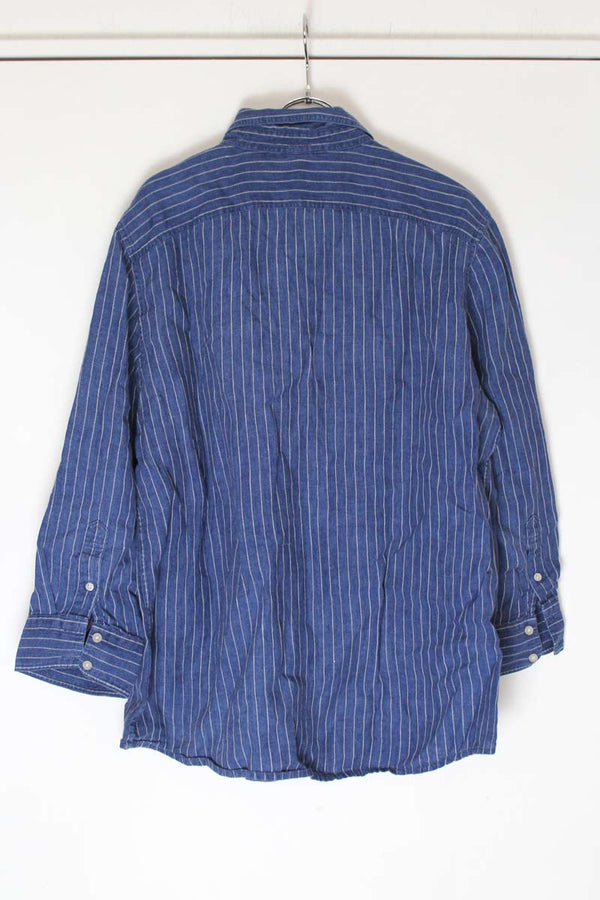LAUREN RALPH LAUREN | L/S STRIPE LINEN SHIRT [USED]