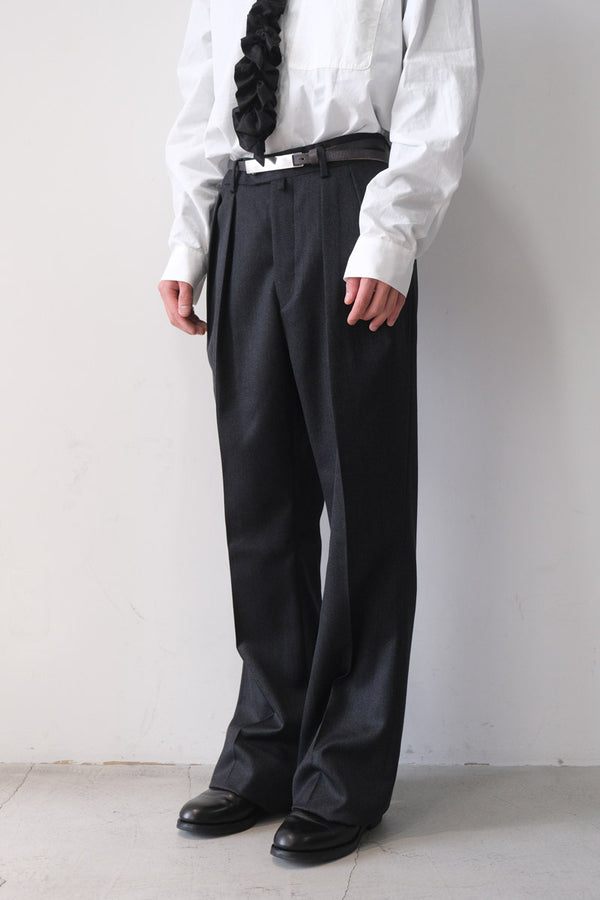 WOOL TRICOTINE FLARE / GRAY [金沢店]