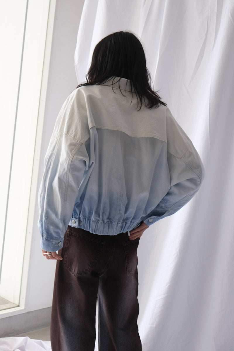 SHIBORI-BASSEN DENIM JACKET / BLEACH