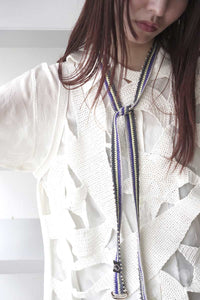 HAND CROCHET BEADED BELT / MULTI