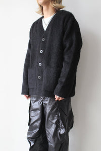 CARDIGAN / BLACK MOHAIR