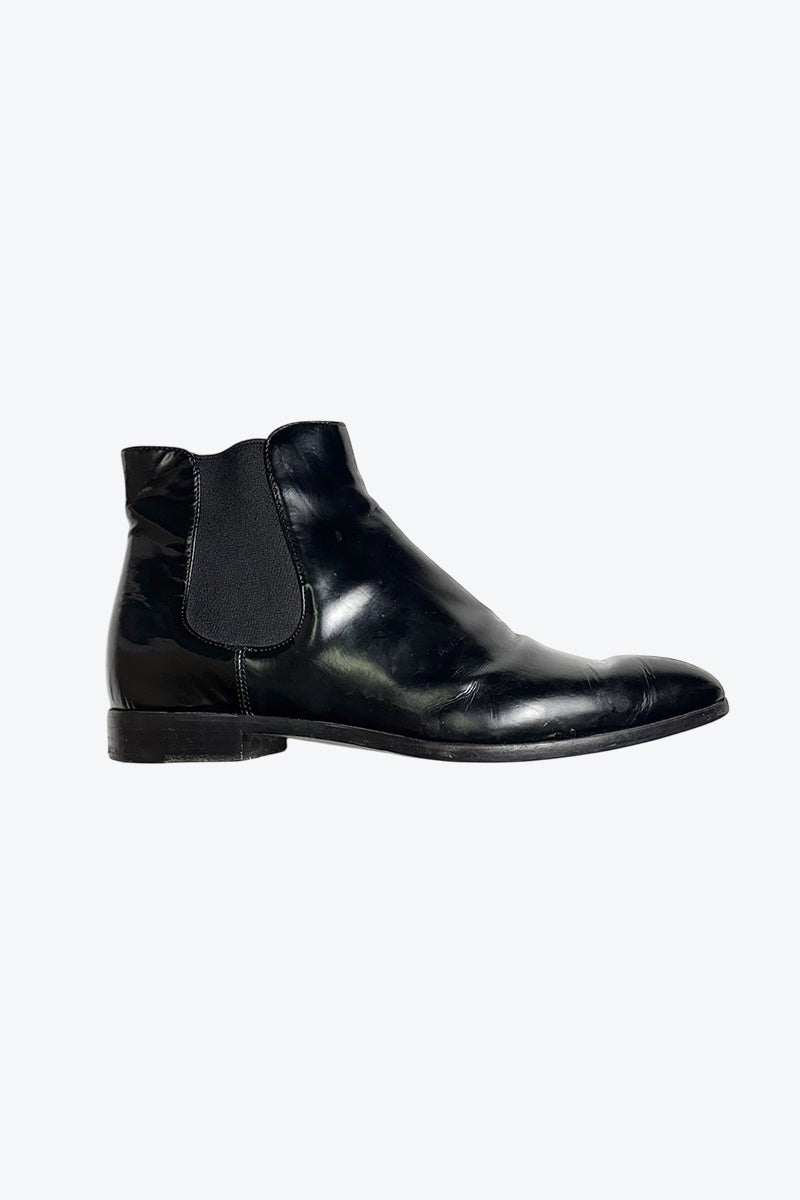 PRADA | MADE IN ITALY LEATHER SIDE GORE BOOTS [USED]