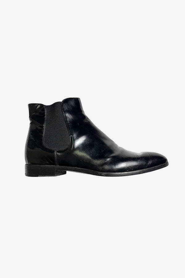 PRADA | MADE IN ITALY LEATHER SIDE GORE BOOTS [USED]