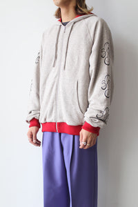 JAJA ZIP HOODIE / GREY MELANGE