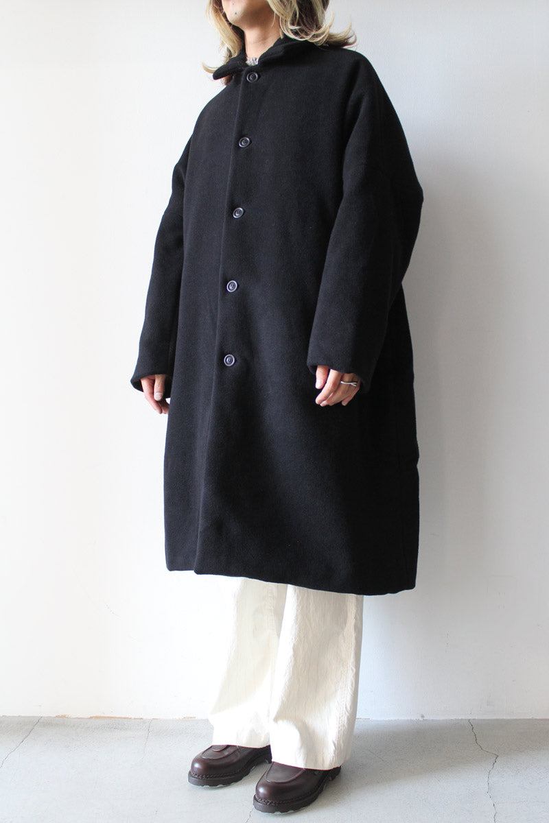 BIG BLOBBY COAT - HEAVY CASHEMERE / BLACK [26AW入荷予定]