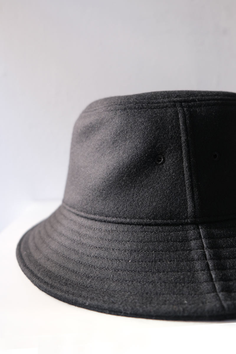 WATERPLOOF MELTON HAT / BLACK 