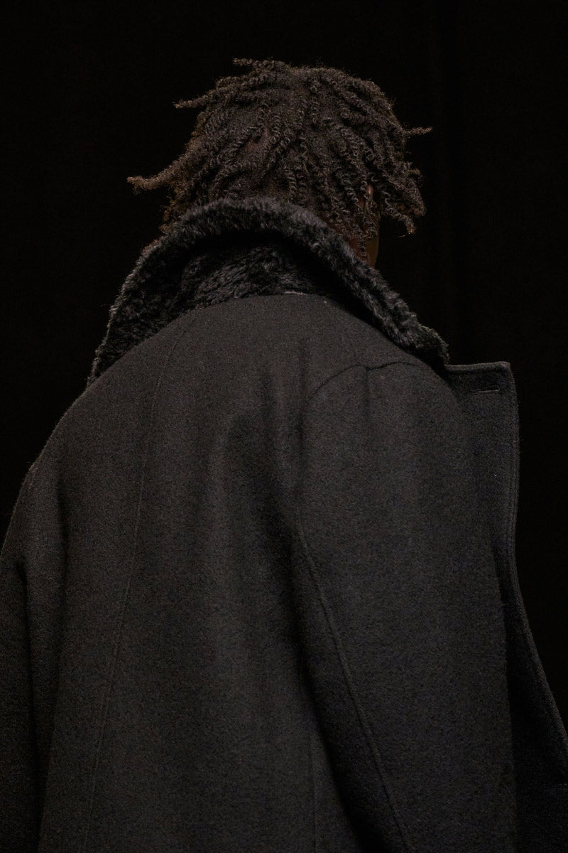 WAGE PEACOAT / BLACK STAMPED WOOL[26AW入荷予定]