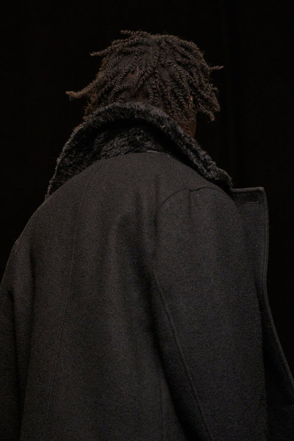 WAGE PEACOAT / BLACK STAMPED WOOL[26AW入荷予定]