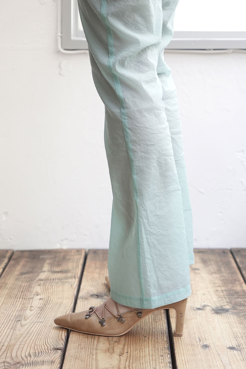 SKIN PU SEE-THROUGH PANTS / LIGHT BLUE