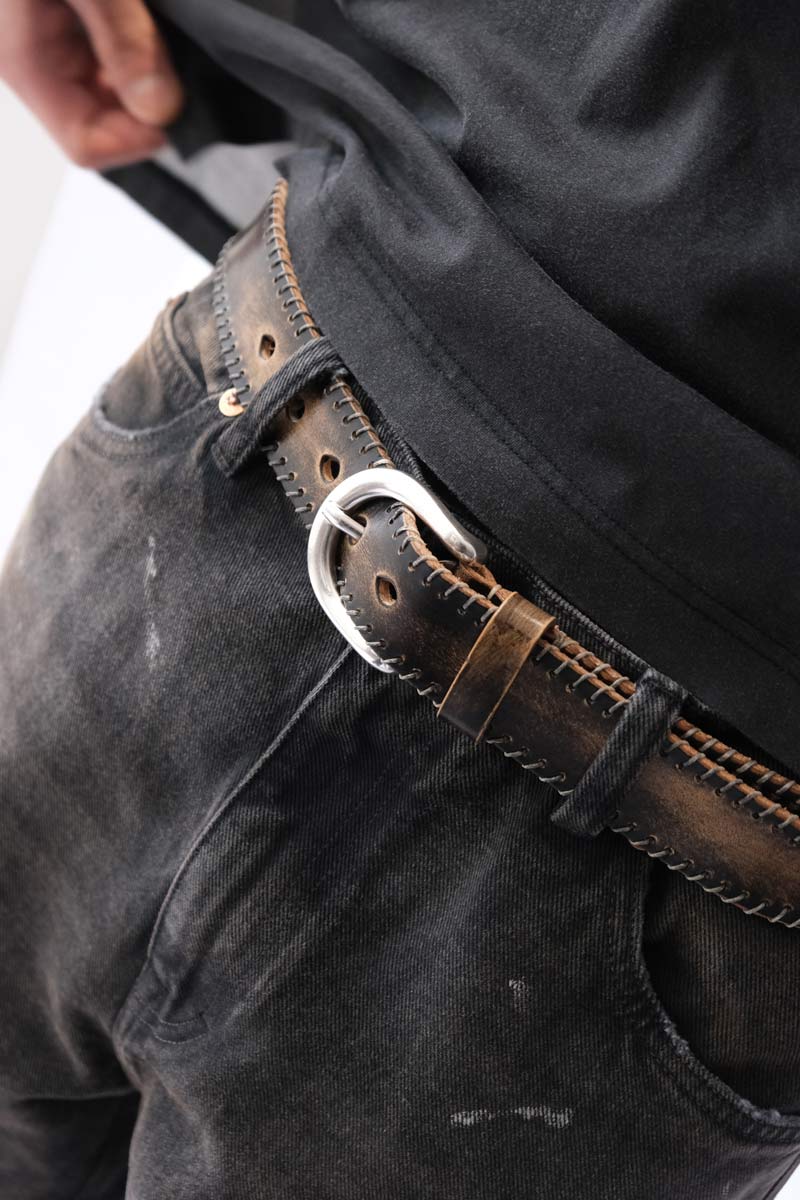 FRIDAY BELT / VINTAGE BLACK LEATHER