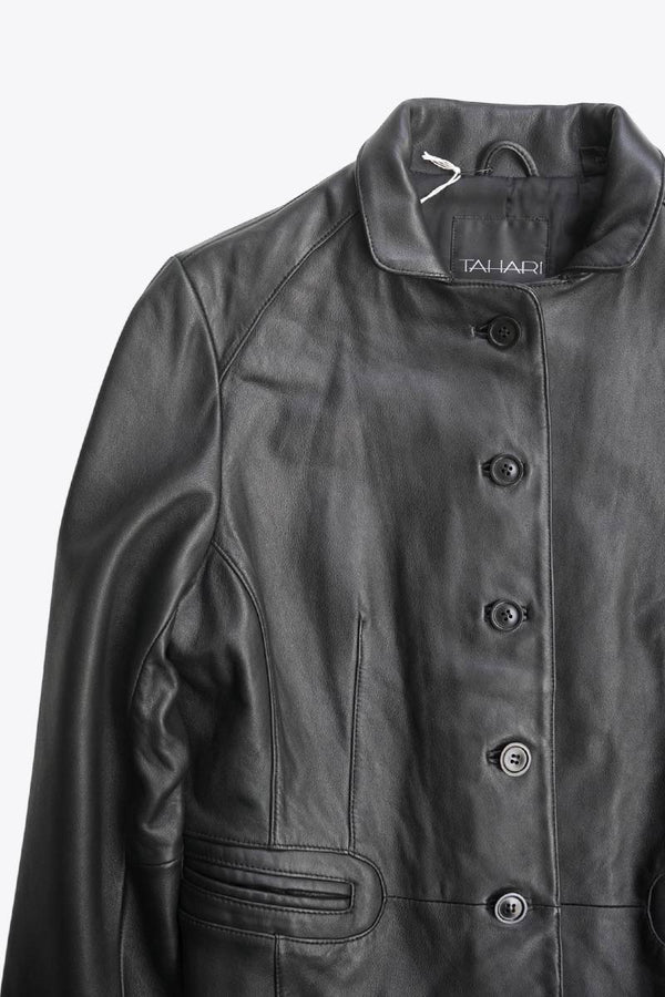 TAHARI | 90'S GENUINE LEATHER JACKET [USED]