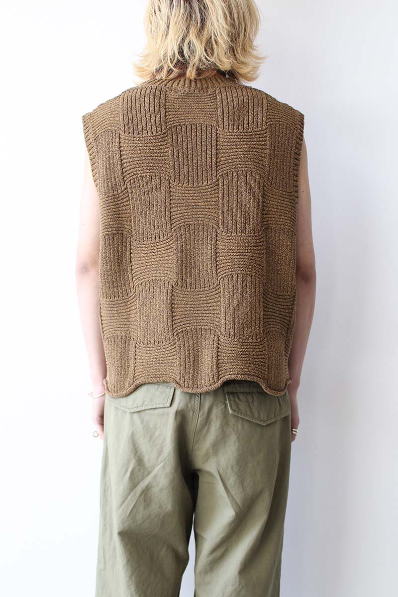 TRAP VEST / BROWN MELANGE [50% OFF]
