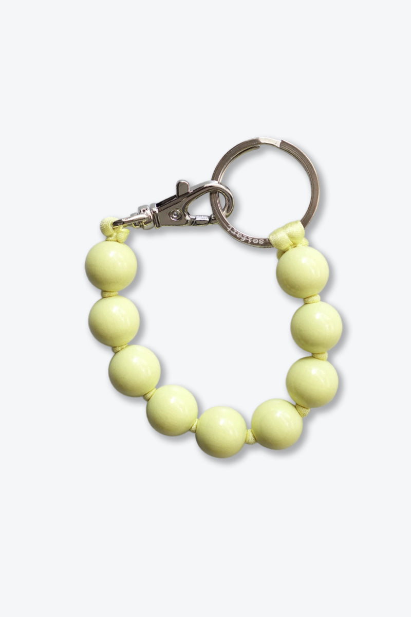 THICK PEARL SHORT KEYHOLDER / PASTEL YELLOW