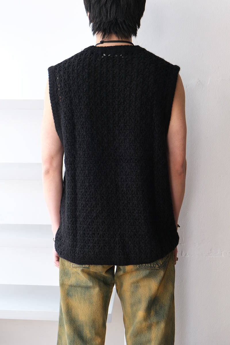 RIVER VEST / BLACK CASHMERE [50%OFF]
