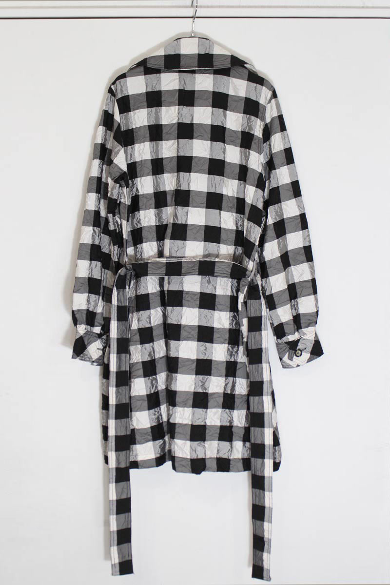 MYCRA PAC | 90'S CHECK WRINKLE NYLON COAT [USED]
