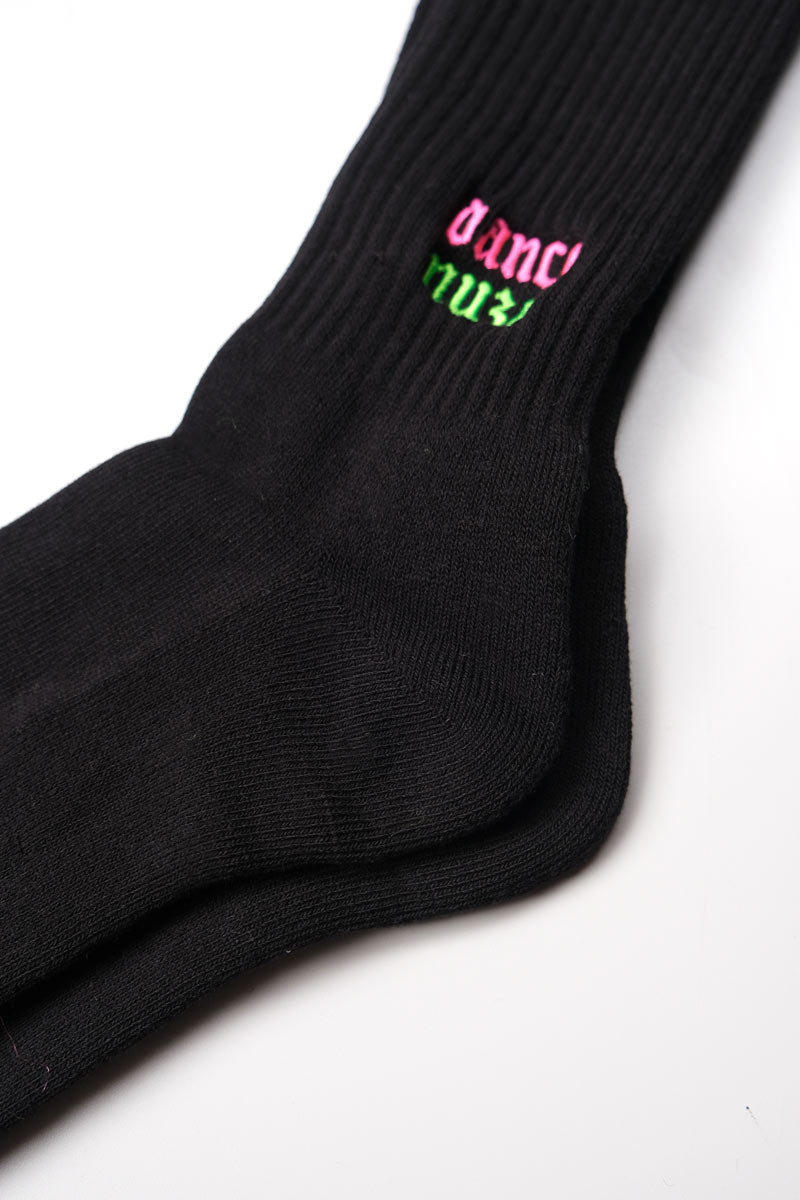 TOMOO GOKITA -'DANCE MUZAK' RIB SOCKS / BLACK [20%OFF]